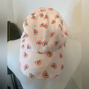 Lilly Pulitzer Pink Rainbow Print Baseball Cap